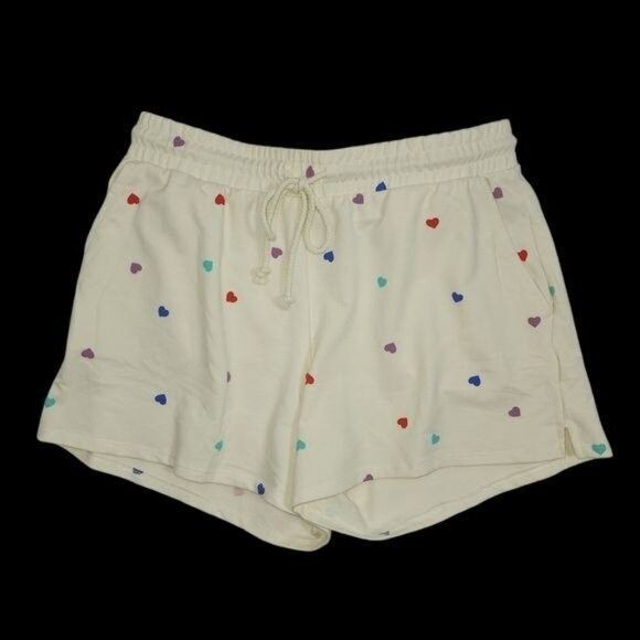 Wildfox Relaxed Fit Super Soft Sweatshirt And Short Lounge Pajama Set XL Cream - Picture 10 of 12